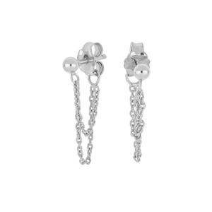 Nordahl Jewellery - CANDY52 Doppelter Ohrring mit Kugel in silber